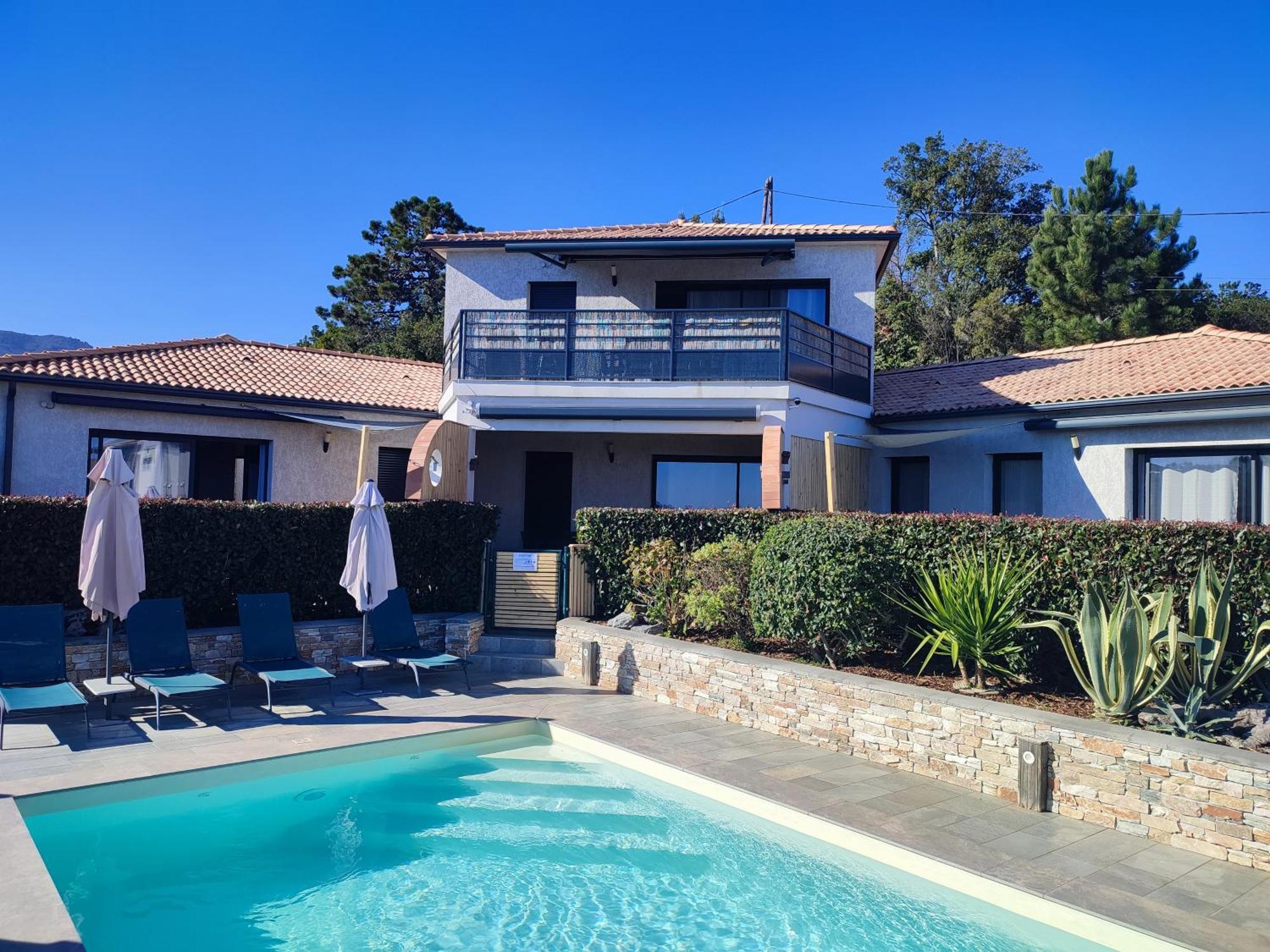 Cote Et Mer - Appartement Haut Standing Dans Villa Avec Piscine Et Vue Mer Taglio-Isolaccio Εξωτερικό φωτογραφία