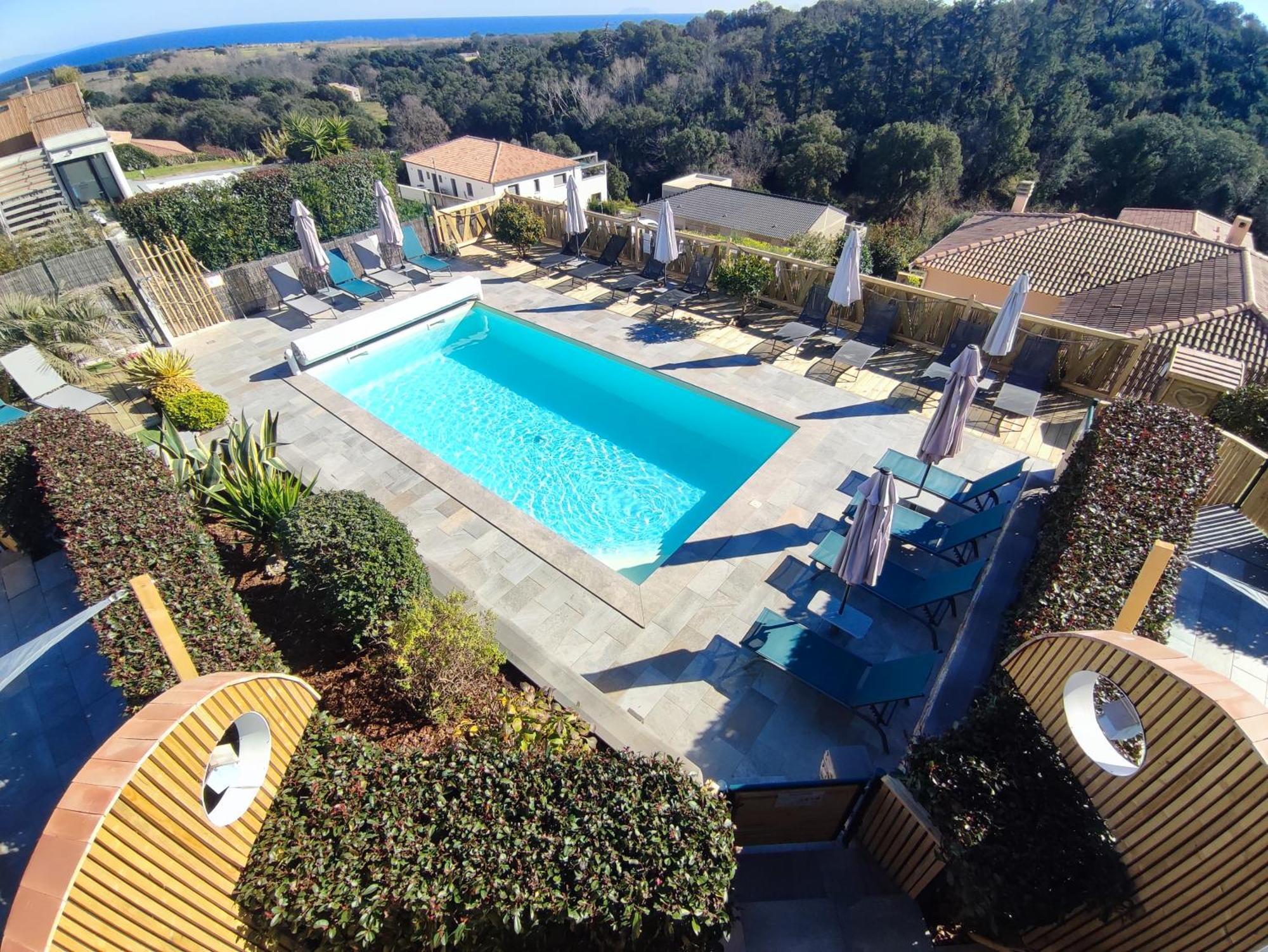 Cote Et Mer - Appartement Haut Standing Dans Villa Avec Piscine Et Vue Mer Taglio-Isolaccio Εξωτερικό φωτογραφία