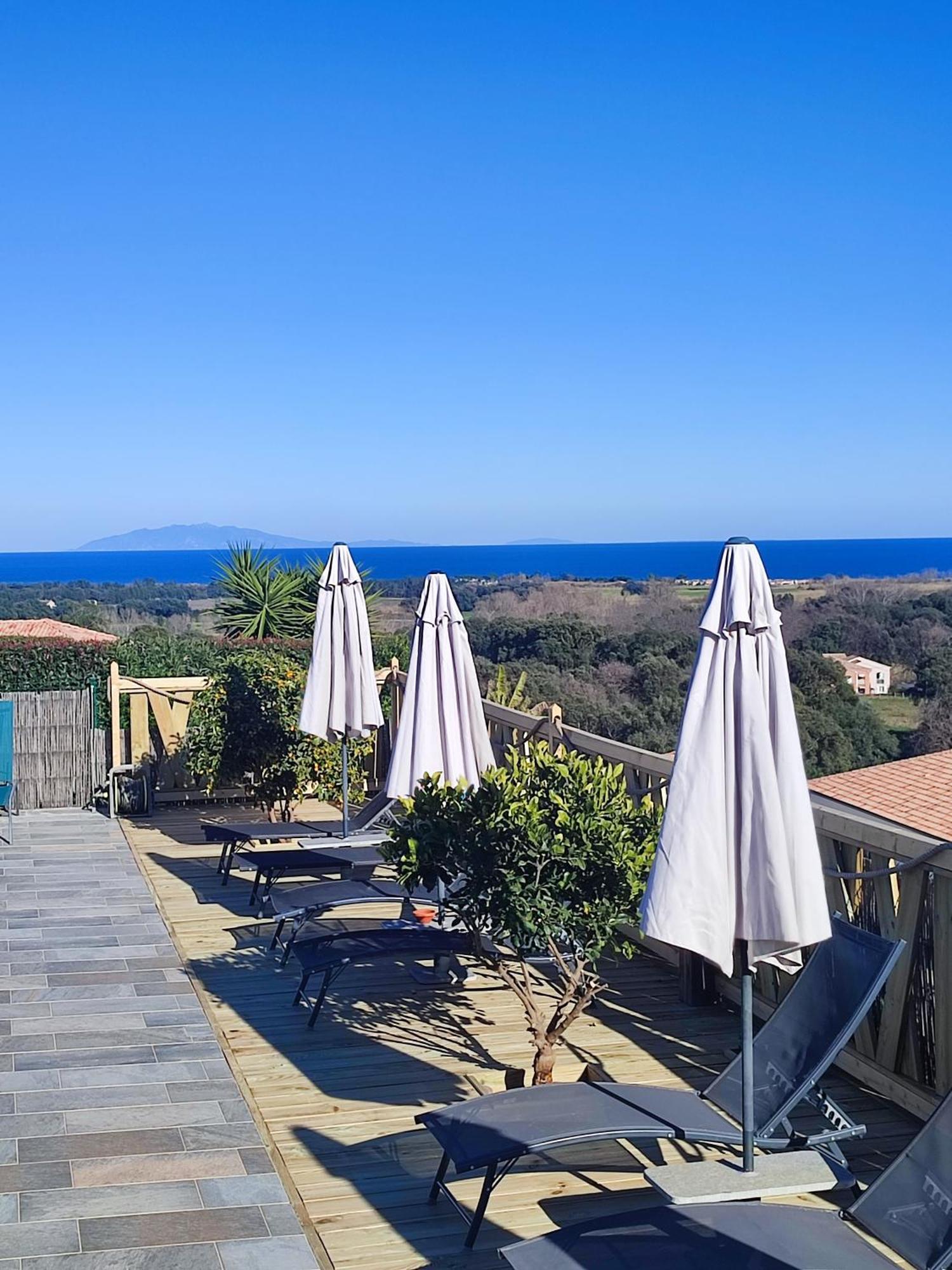 Cote Et Mer - Appartement Haut Standing Dans Villa Avec Piscine Et Vue Mer Taglio-Isolaccio Εξωτερικό φωτογραφία