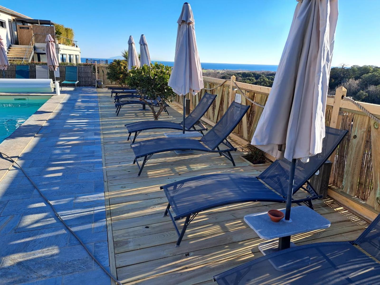 Cote Et Mer - Appartement Haut Standing Dans Villa Avec Piscine Et Vue Mer Taglio-Isolaccio Εξωτερικό φωτογραφία