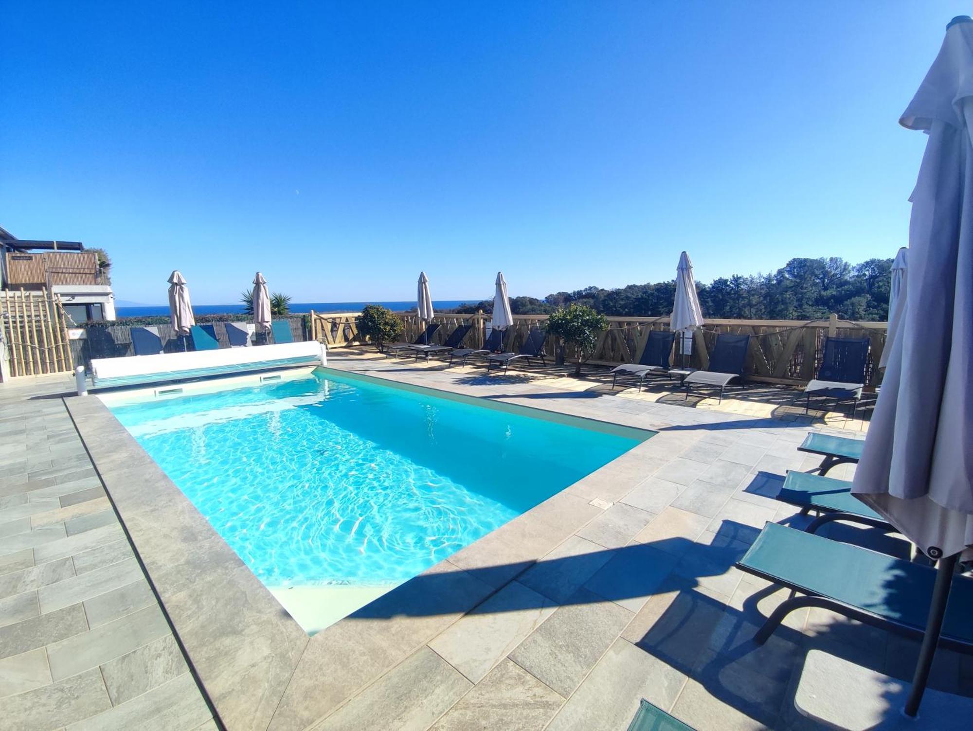 Cote Et Mer - Appartement Haut Standing Dans Villa Avec Piscine Et Vue Mer Taglio-Isolaccio Εξωτερικό φωτογραφία