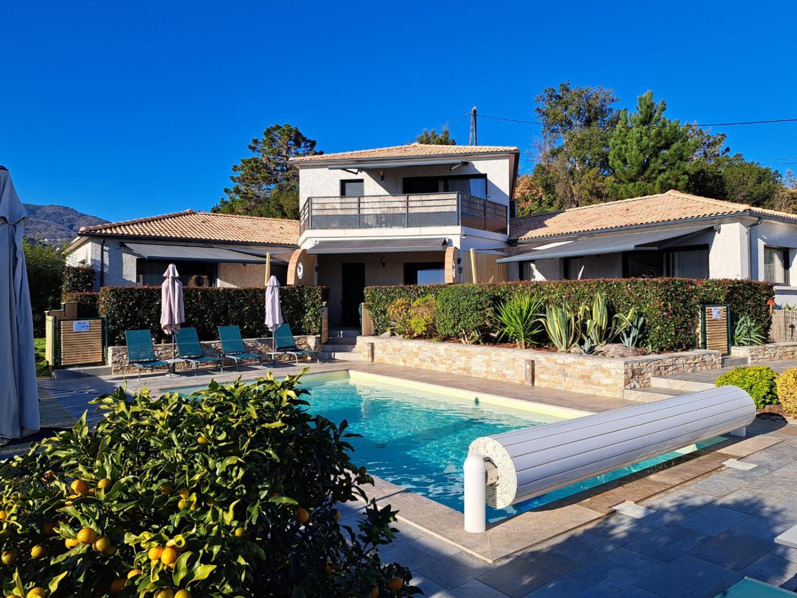Cote Et Mer - Appartement Haut Standing Dans Villa Avec Piscine Et Vue Mer Taglio-Isolaccio Εξωτερικό φωτογραφία